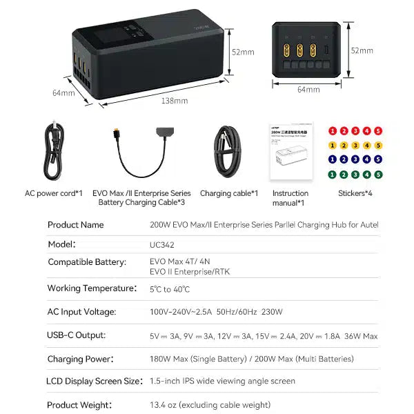 Autel 200W Parallel Ladegerät  für alle Autel EVO Serien