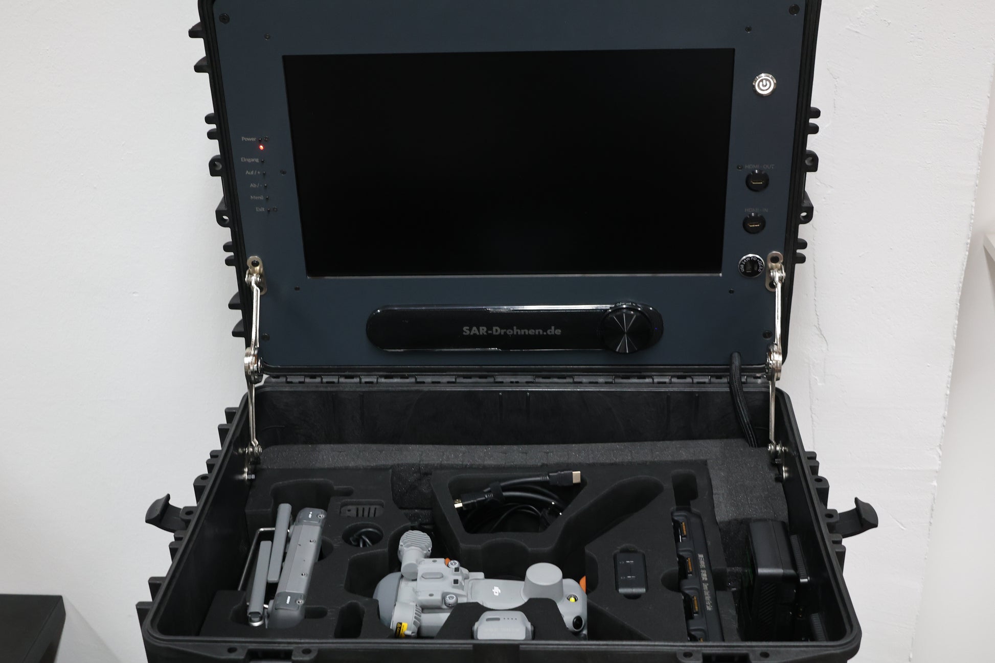 Monitorkoffer für DJI Matrice 4 – 21" 2000 Nits Tageslicht-Monitor | Ready-to-Fly Lösung