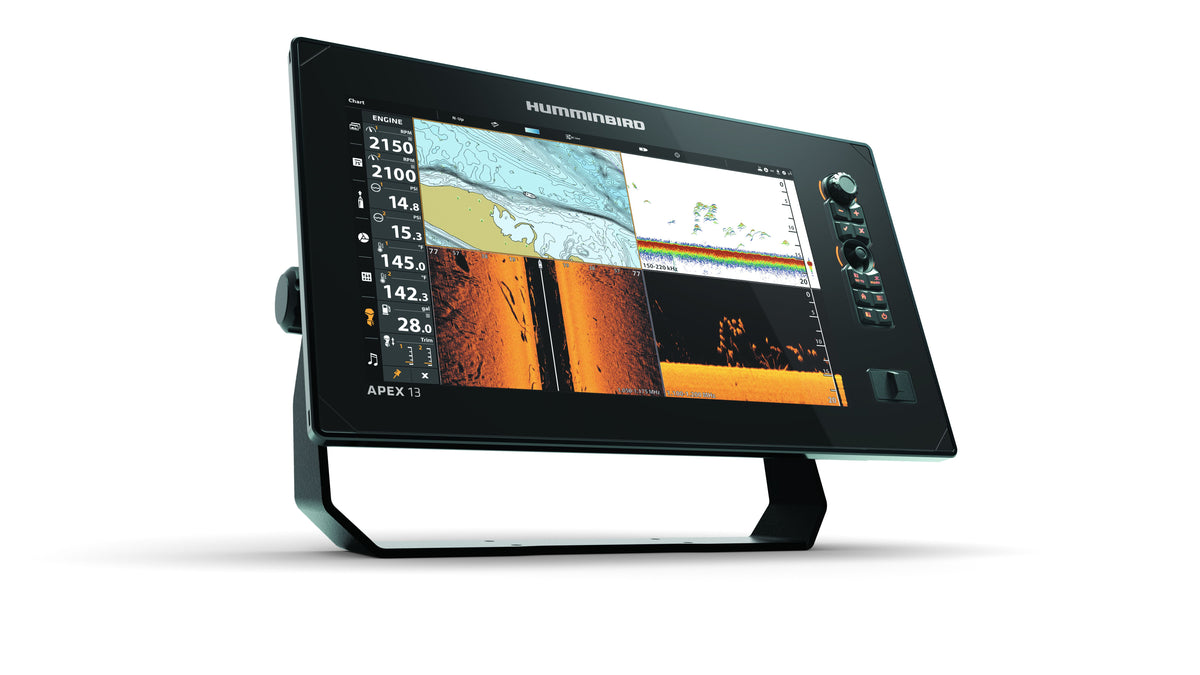 Humminbird APEX 13 MEGA SI+ Kartenplotter inlk. XM 14 HW MSI T Geber