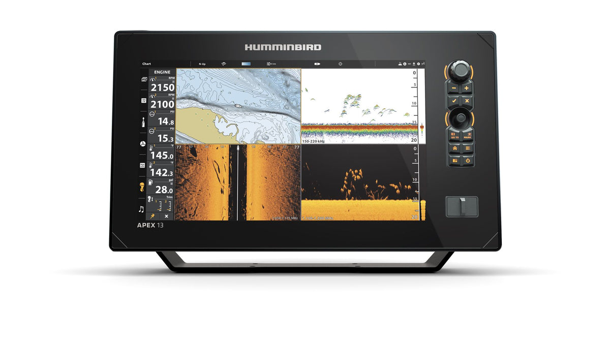 Humminbird APEX 13 MEGA SI+ Kartenplotter inlk. XM 14 HW MSI T Geber